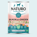 Naturo uGI TROFI SKuLOu Grain Free me Solomo, Kotopoulo, Laxanika kai Frouta 390gr
